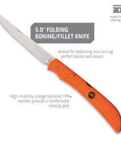 OUTDOOR EDGE Outfitter, 9-Piece Field to Freezer Hunting & Game Processing Knife Set with Caping Knife, Gut-Hook Skinner, Boning/Fillet Knife, Sharpener, Axe, Wood/Bone Saw, Spreader, Gloves 12 71DcQT IgCL