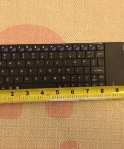 Rii K12+ Mini Wireless Keyboard with Large Touchpad Mouse&Qwerty Keypad, Stainless Steel Portable Wireless Keyboard with USB Receiver for MacBook/iPad/Tablet/PC/Laptop/Smart TV/Raspberry Pi - Black 40 71DcaUf9jUL