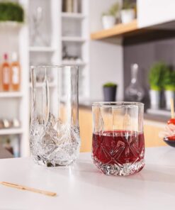 Luminarc Brighton 16-Piece Assorted Glass Tumbler Set Clear Standard Packaging 17 71DddOMyXjL