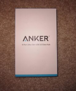 Anker 4-Port USB 3.0 Ultra Slim Data Hub for Macbook, Mac Pro/mini, iMac, Surface Pro, XPS, Notebook PC, USB Flash Drives, Mobile HDD, and More 0.7 ft USB-A 3.0 53 71DeEdK2ujL