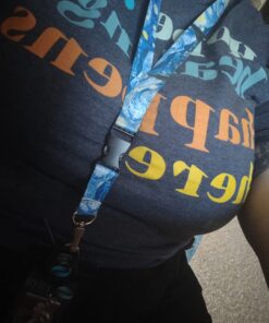 Vincent Van Gogh The Starry Night Print Lanyard with PU Leather ID Badge Holder Wallet with 3 Card Pockets, Safety Breakaway Clip & Matching Note Card. Gift of Carabiner Keychain Flashlight. Breakaway + Keychain Light 31 71DeLNsGHwL