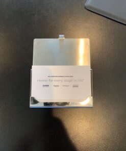 MaxGear Metal Business Card Holder for Men & Women, Pocket Business Card Case Slim Business Card Wallet Business Card Holders Name Card Holder, 3.7 x 2.3 x 0.3 inches, Stainless Steel, Silver Mirror Brushed Silver 42 71DfYnyZ7UL