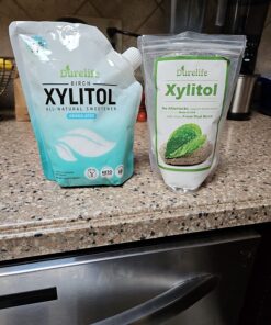 DureLife XYLITOL Sugar Substitute 1 LB (16 OZ) Made From 100% Pure Birch Xylitol NON GMO - Gluten Free - Kosher,Natural sugar alternative, 1 Pound (Pack of 1) 24 71DgO6eBEZL