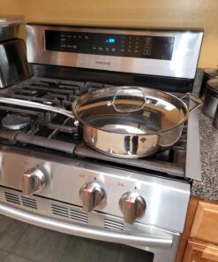 Cuisinart Stainless Steel, 5.5 Quart Sauté Pan w/ Cover, Helper Handle, Chef's Classic, 733-30H 37 71DgYXknKHL