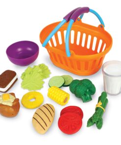 Learning Resources New Sprouts Dinner Food Basket - 18 Pieces, Ages 18+ Months Pretend Play Food for Toddlers, Preschool Learning Toys, Kitchen Play Toys for Kids 33 71DgbQHMmL