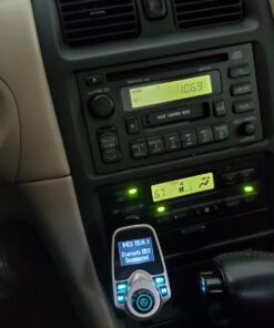 Nulaxy Bluetooth Car FM Transmitter Audio Adapter Receiver Wireless Handsfree Voltmeter Car Kit TF Card AUX 1.44 Display - KM18 Golden 41 71Dh10Oom0L