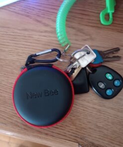 New bee Bluetooth Earpiece V5.0 Wireless Handsfree Headset with Microphone 24 Hrs Driving Headset 60 Days Standby Time for iPhone Android Samsung Laptop Trucker Driver (Black) Black 44 71DhgVkyDgL