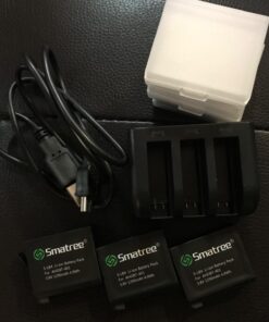 Smatree Battery (3 Pack) and 3-Channel Charger Compatible for Gopro Hero 4 (NOT for Hero 5) 44 71DhjF E97L
