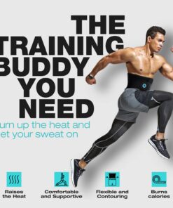 ActiveGear Waist Trimmer Belt Slim Body Sweat Wrap for Stomach and Back Lumbar Support Blue Medium 18 71Di QRsIWL 1