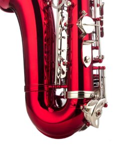 Glory Red/Silver keys E Flat Alto Saxophone with 11reeds,8 Pads cushions,case,carekit 21 71Di9ih04L