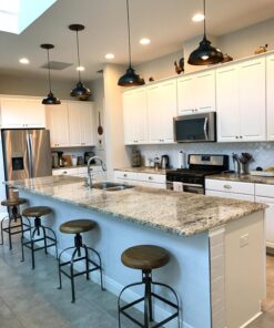 LIGHTESS Black Pendant Light Dimmable, Industrial Hanging Lights Metal Barn Farmhouse Kitchen Lighting Edison Ceiling Mount Fixture, OLL466 41 71DiaYn8OVL