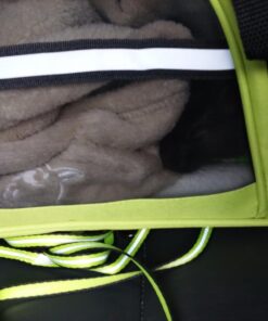 Paws & Pals Airline Approved Pet Carrier - Soft-Sided Carriers for Small Medium Cats and Dogs Air-Plane Travel On-Board Under Seat Carrying Bag with Fleece Bolster Bed for Kitten Cat Puppy Dog Taxi Green 45 71DidkrjnnL