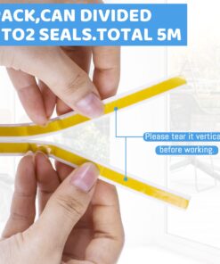 33Feet Long Weather Stripping for Door,Insulation Weatherproof Doors and Windows Seal Strip,Collision Avoidance Rubber Self-Adhesive Weatherstrip,(2 Rolls,16.5Ft/10m Each,White) 33Ft White 15 71DiwZFQlJL