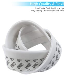 Door Draft Stopper – High Performance Silicone Door Sweep w VHB Adhesive 3M Strip | Draft Blocker for Under Door Seal Gap Interior & Exterior Doors Weather Stripping Soundproof | Draft Guard Insulator 24 71Dj7MP BSL