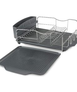 Polder KTH-615 Dish Rack & Tray 4 PC Combo– Advantage System Includes Rack, Drain Tray, Removable Drying Tray & Cutlery Holder – Stainless Steel & Plastic 4-piece 40 71Djc5sJwL