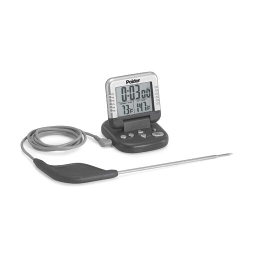 Polder Classic Combination Digital in-Oven Programmable Meat Thermometer and Timer Graphite