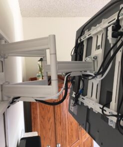 Kanto PDX650W Full Motion Articulating TV Wall Mount for 37-inch to 75-inch TVs | Low Profile with 22" Extension | Integrated Cable Management | Swivel and Tilt Capable | White 45 71DlAgdq7IL