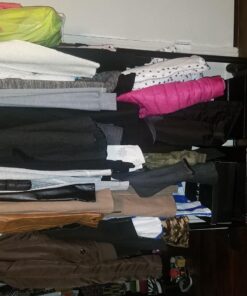 Honey-Can-Do GAR-01767 Dual Rod Expandable Garment Rack with Wheels, ,Black,60in L x 17in W x 73in H 22 71Dm7pF3KDL 1