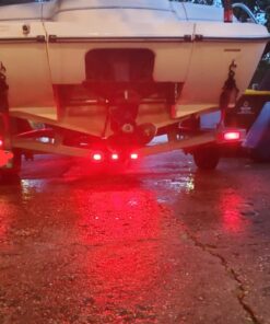 Partsam Red Clearance ID BAR Marker Light 3 Light 9 LED Trailer Sealed Stainless Steel, Sealed 3-Light Truck and Trailer Identification LED Light Bar Red Led Strip w/Black Base 22 71DpQHBPKzL