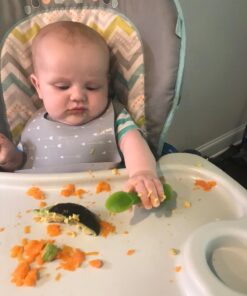 Olababy 100% Silicone Soft-Tip Training Spoon for Baby Led Weaning 2pack Training Spoon Set Lime / Kale 37 71DqJSRK3FL