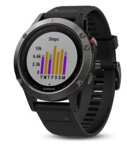 Garmin fēnix 5, Premium and Rugged Multisport GPS Smartwatch, Slate Gray/Black Band, 47 MM Watch Only Slate Gray with Black Band 47mm 46 71DqNhytL2L