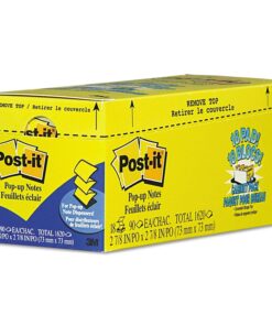 Post-it Pop-up Notes, 3 in x 3 in, 18 Pads, America's #1 Favorite Sticky Notes, Canary Yellow, Clean Removal, Recyclable (R330-18CP) Original Pop-Up 9 71DqbINT33L