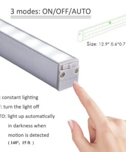 RZSAIDA LED Closet Light, LightBiz 20-LED Wireless Motion Sensor Night Light Under Cabinet Lighting (Battery Operated) 16 71DqeKpkPhL
