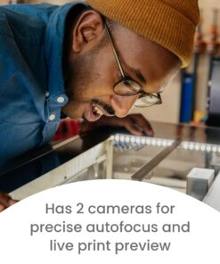 Glowforge Plus Laser Cutter - Create 10x Faster in Wood, Acrylic, Leather... Even Chocolate. Print Jewelry, Signs, Furniture - Anything You Imagine. Free Software Works with Mac, PC, Tablet, & More. 60 71DqfFpuzjL