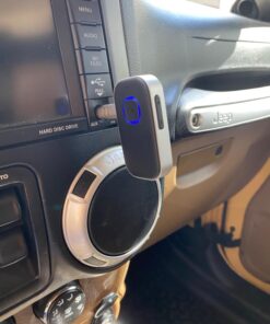 COMSOON Bluetooth Receiver for Car, Noise Cancelling 3.5mm AUX Bluetooth Car Adapter, Wireless Audio Receiver for Home Stereo/Wired Headphones, Hands-Free Call, 16H Battery Life - Black+Silver 37 71Dqv1mdgkL