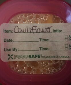 Food Labels Dissolvable by Food Safe - Leaves No Adhesive Residue Dissolves in Water in 30 Seconds Perfect for Reusable Containers - 500 Labels Per Roll Fill in 15 71DrMD1ICML