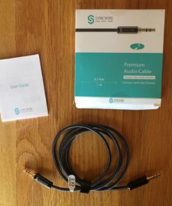 Syncwire 3.5mm Nylon Braided Aux Cable (3.3ft/1m,Hi-Fi Sound), Audio Auxiliary Input Adapter Male to Male Cord for Headphones, Car, Home Stereos, Speaker, iPhone, iPad, iPod, Echo & More – Black 3.3 ft (1 m) 41 71Dso4xuAZL 3