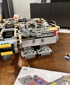 LEGO Star Wars Ultimate Millennium Falcon 75192 - Expert Building Set and Starship Model Kit, Movie Collectible, Featuring Classic Figures and Han Solo's Iconic Ship, Best Gift for Adults 69 71DtqebAm4L