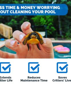 SWIMLINE HYDROTOOLS ORIGINAL 70200 FrogLog Animal Saving Escape Ramp For Pools & Spas | For All Small Animals Entering The Pool | Heavy Duty Material & Long Lasting | Reduces Pool Maintenance Blue 25 71DuQLBP3UL