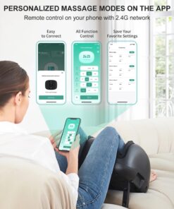 Nekteck Foot Shiatsu Massager for Circulation and Pain Relief, Smart Electric Massage Machine with Heat, Deep Kneading, Vibration, Compression for Feet, Calf, Arm Muscle Relax Black (APP Control) Black - APP Control 16 71DugY JZL