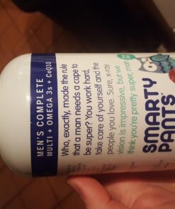 SmartyPants Multivitamin for Men, Gummies: Omega 3 Fish Oil (EPA/DHA), Methylfolate, CoQ10, Vitamin D3, C, Vitamin B12, B6, Vitamin A, K & Zinc for Immune Support, 180 Gummies (30 Day Supply) 39 71DusNoncVL 3