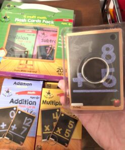 Star Right Math Flash Cards Set of 4 - Addition, Subtraction, Division, & Multiplication Flash Cards - 4 Rings - 208 Math Flash Cards - Ages 6+ - Kindergarten, 1st, 2nd, 3rd, 4th, 5th & 6th Grade 41 71Duzol5qhL