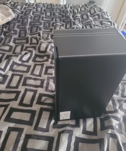 SONGMICS 12-Slot Watch Box, Lockable Watch Case with Glass Lid, 2 Layers, with 1 Drawer for Rings, Bracelets, Gift Idea, Black Synthetic Leather, Gray Lining UJWB012 Black + Gray 12 Slot 46 71DwGwbh3L