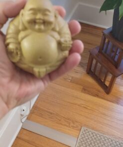 Top Collection Mini Happy Buddha Laughing Statue - Hand Painted Essence of Joy Big Belly Buddha in Sandstone Finish - 3.25Inch Collectible East Asian New Age Lucky Buddha Figurine 25 71DwYeJRL