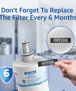 Waterspecialist DA29-00003G Refrigerator Water Filter, Replacement for DA29-00003G, DA29-00003B, Aqua-Pure Plus, RSG257AARS, RFG237AARS, HAFCU1, RS22HDHPNSR, WSS-1 (Pack of 2) 17 71DxsrZ697L