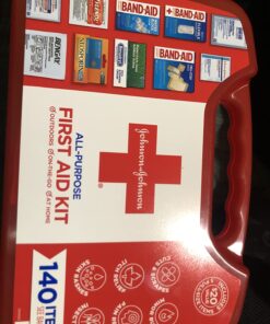 Johnson & Johnson All-Purpose Portable Compact First Aid Kit for Minor Cuts, Scrapes, Sprains & Burns, Ideal for Home, Car, Travel and Outdoor Emergencies, 140 Pieces Original Version 140 Piece Set 57 71DxuaQRGL