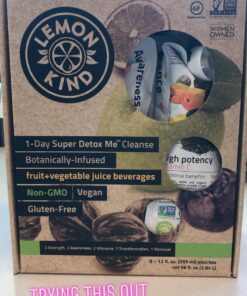 LEMONKIND 1-Day CORE Cleanse: Kickstart Weight Management & Banish Bloating - Effortless Detox with Plant-Based, Non-GMO and Gluten-Free Juices - 8 Refreshing Flavors Core Cleanse (1 Day) 48 71DzhBWNmjL