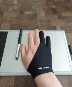 Huion Artist Glove for Drawing Tablet (1 Unit of Free Size, Good for Right Hand or Left Hand) - Cura CR-01 47 71E Q W6CgL