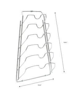 Organize It All Wall Cabinet Door Mounted Pot Lid Rack | Metal Wire | Dimensions 10.63" x 4.00" x 16.63" | Kitchen Storage | Sliver Chrome 29 71E07OTSPOL
