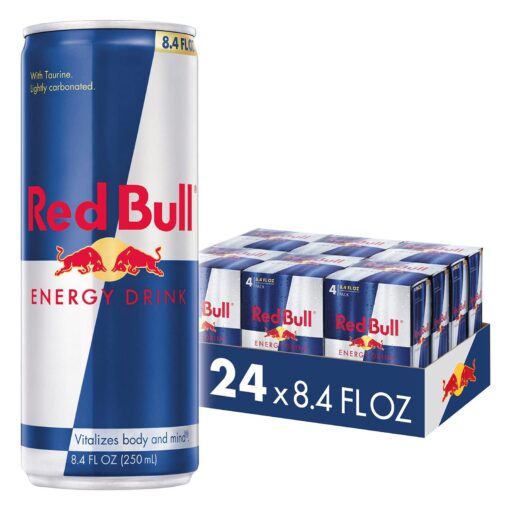 Red Bull Energy Drink, 8.4 Fl Oz, 24 Cans, 4 Count (Pack of 6) Original 8.4 oz. can