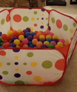 KUUQA Kids Ball Pit Pool Play Tent with Zippered Storage Bag for Toddlers, Pets 3.28Ft (Balls not Included) Red 32 71E11UD4ML