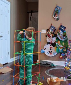 RAINBOW TOYFROG Building Straws and Connectors - STEM Blocks Construction Toys for Boys & Girls - 300 Pcs Straw Building Set - Engineering Connector Blocks for Kids 43 71E1fJlMl9L 4