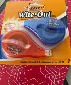 BIC Wite-Out EZ Correct Correction Tape, 2-Count 2 Count (Pack of 1) 20 71E1uPfzjwL