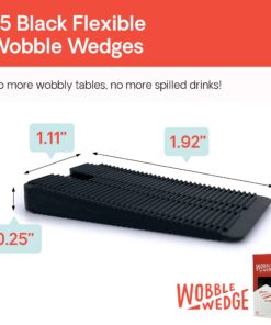 Wobble Wedges Flexible Plastic Shims, 75 Pack - MADE IN USA - Multi-Purpose Shim Wedges for Home Improvement & Work - Plastic Wedge, Table Shims for Leveling, Toilet Shims & Furniture Levelers - Black 9 71E2YRIePrL