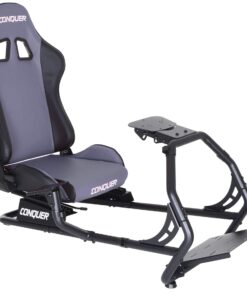 Conquer Racing Simulator Cockpit Driving Seat Reclinable with Gear Shifter Mount Grey 16 71E3G0EKReL