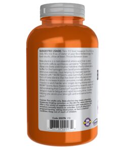 NOW Sports Nutrition, Beta-Alanine Pure Powder 2,000 mg, Muscular Endurance*, 500 Grams 14 71E3GIcxgbL